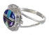 Southwest Multicolor Genuine Sterling Silver Ring Size 7-1/4 WX79964